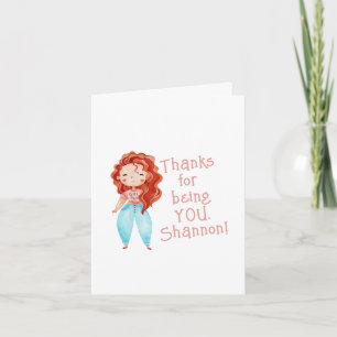 Tarjeta de felicitación doblada Gracias por ser tú