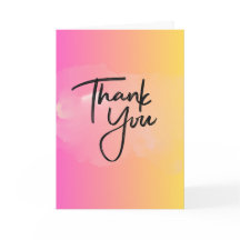 Tarjeta de felicitación doblada Gradient Bloom Tha