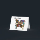 Tarjeta de felicitación doblada Hello My Friend -<br><div class="desc">Tarjeta de saludo de vaca - Hello my friend</div>