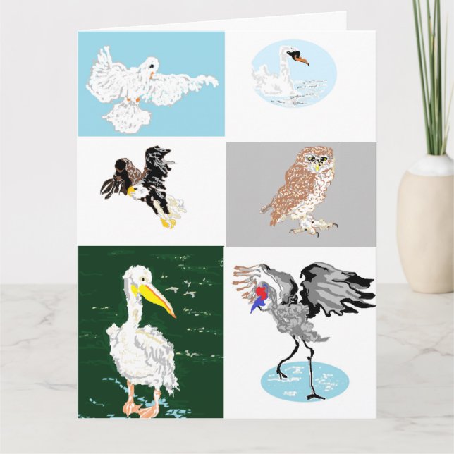 Tarjeta de felicitación doblada Nota en blanco den (Anverso)