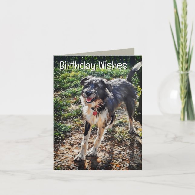 Tarjeta de felicitación doblada para cumpleaños de (Anverso)