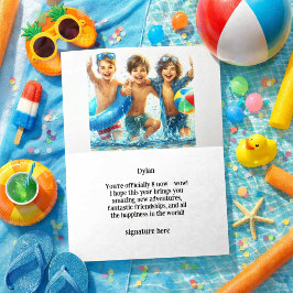 Tarjeta de felicitación doblada para cumpleaños de
