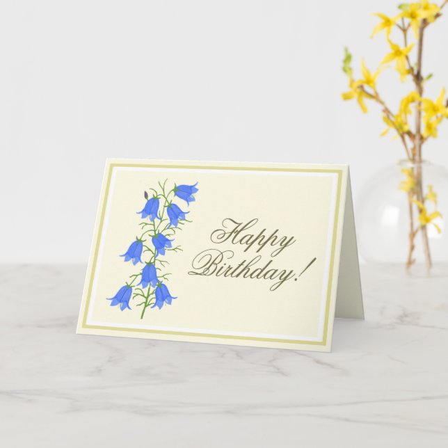 Tarjeta de felicitación doblada para cumpleaños Lo (flor amarilla)