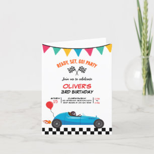 Tarjeta de felicitación doblada para fiesta de cum