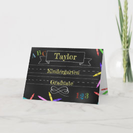 Tarjeta de felicitación doblada para graduación de