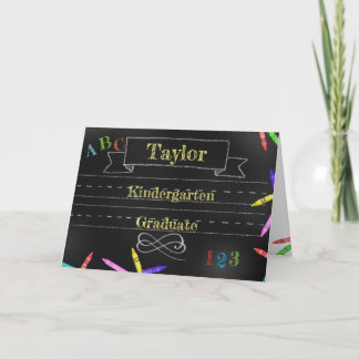 Tarjeta de felicitación doblada para graduación de