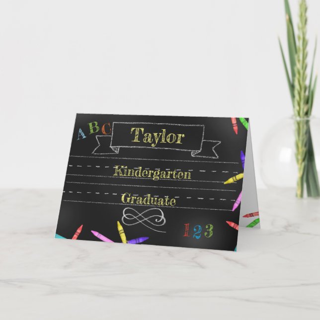 Tarjeta de felicitación doblada para graduación de (Anverso)