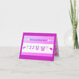 Tarjeta de felicitación doblada para la bienvenida