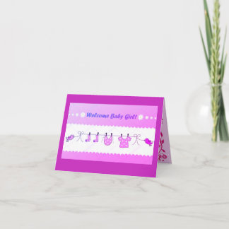 Tarjeta de felicitación doblada para la bienvenida