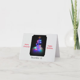Tarjeta de felicitación doblada para Navidades de