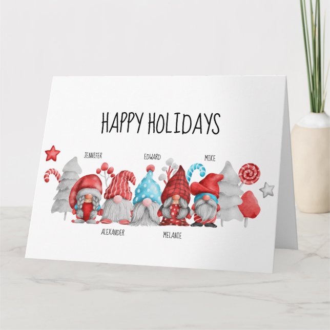Tarjeta de felicitación doblada para navidades Gno (Anverso)