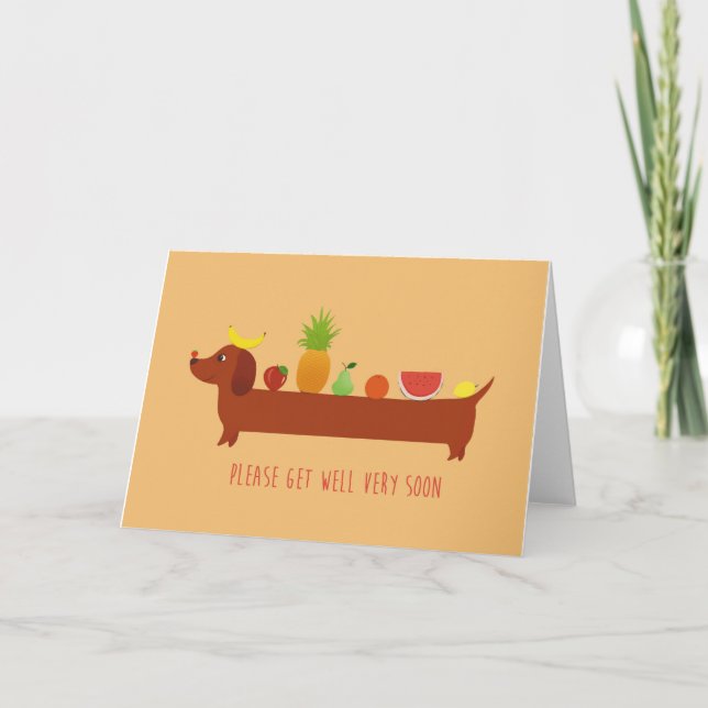 Tarjeta de felicitación doblada "Por favor, ponte  (Anverso)