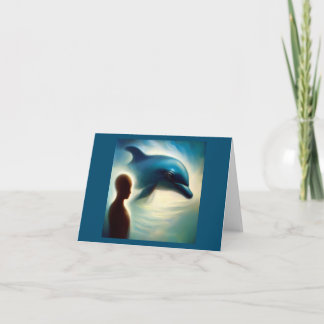 Tarjeta de felicitación doblada Spirit Animal Dolp