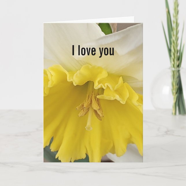 Tarjeta de felicitación doblada "Te Amo" (Anverso)
