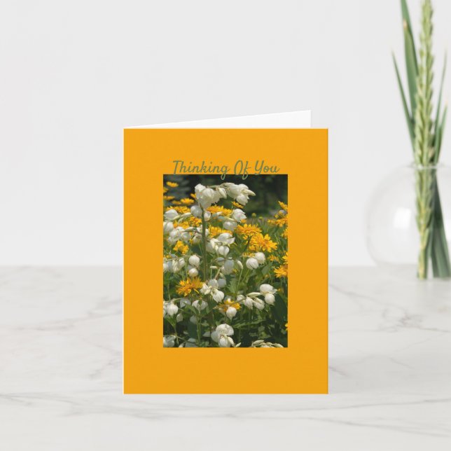 Tarjeta de felicitación doblada Thinking Of You (Anverso)