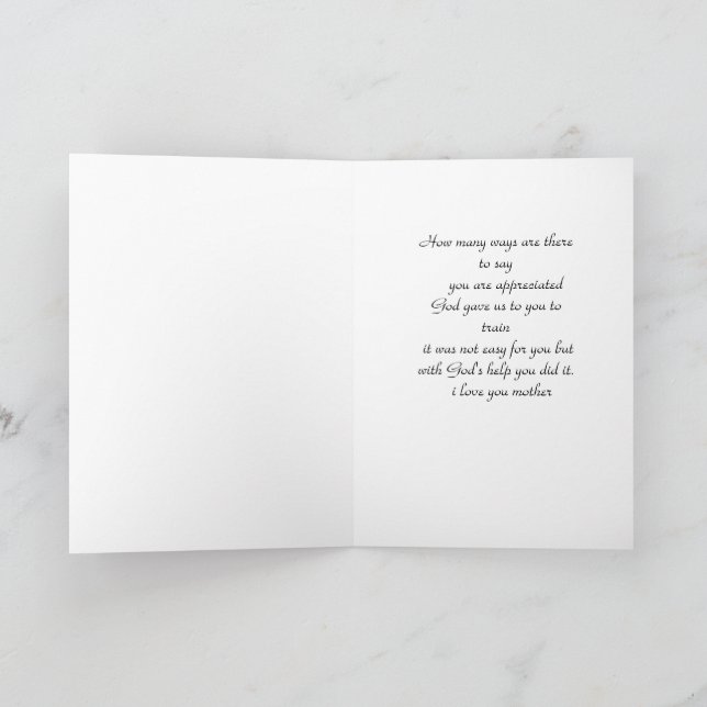 Tarjeta de Felicitación Doble (Interior)