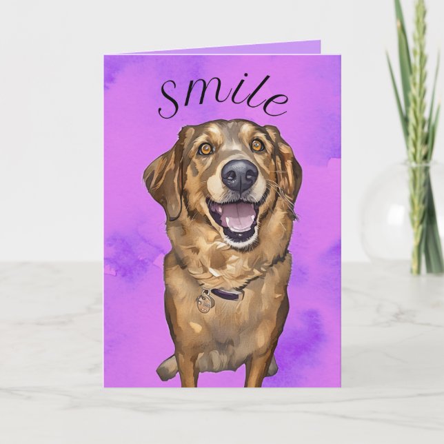 Tarjeta de Felicitación Doble con este Cachorro (Anverso)