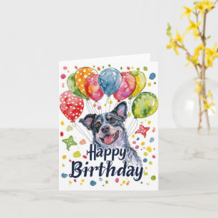 Tarjeta de Felicitación Doble de Blue Heeler