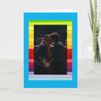 Tarjeta de Felicitación Doble de Pareja Gay Orgull