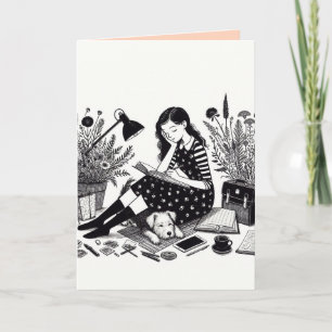 Tarjeta de Felicitación Doble del Estudiante
