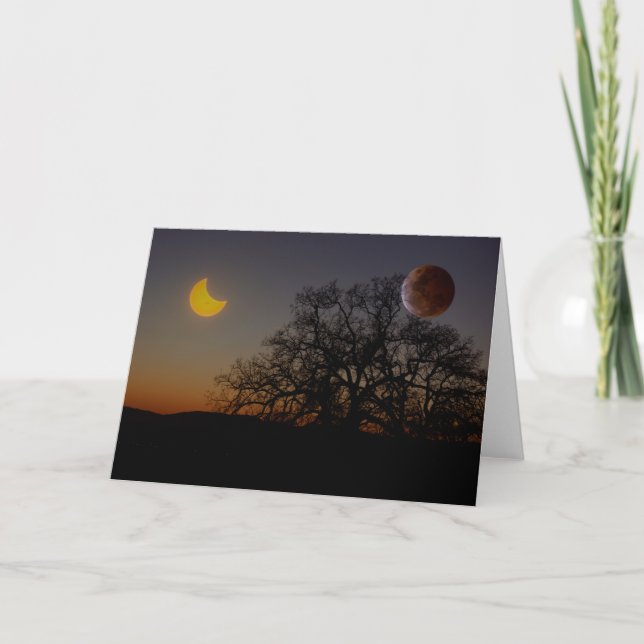 Tarjeta de felicitación doble Eclipse Blank (Anverso)