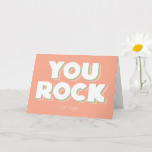 Tarjeta de Felicitación Doble Gracias You Rock