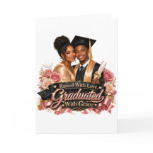 Tarjeta De Felicitación Doble Graduado Con Gracia