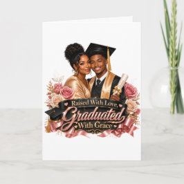 Tarjeta De Felicitación Doble Graduado Con Gracia