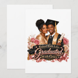 Tarjeta De Felicitación Doble Graduado Con Gracia