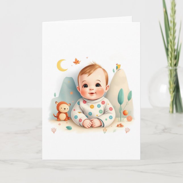 Tarjeta de Felicitación Doble Infantil (Anverso)