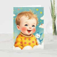 Tarjeta de Felicitación Doble Infantil