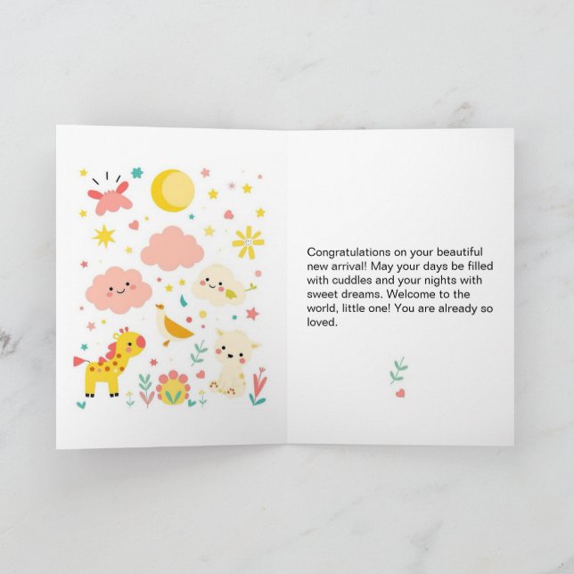 Tarjeta de Felicitación Doble Infantil (Interior)