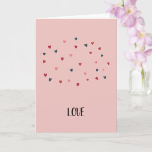 Tarjeta de Felicitación Doble Nube de Corazones Ad