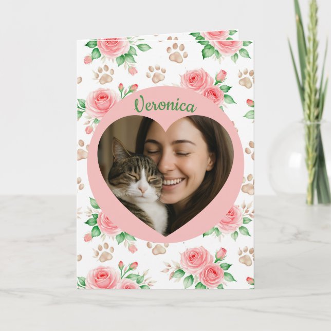Tarjeta de Felicitación Doble Personalizada para A (Anverso)