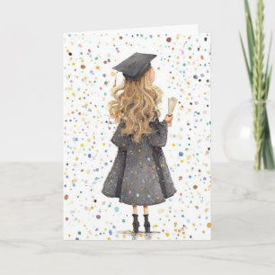 Tarjeta de Felicitación Dobleada-Graduación de Chi
