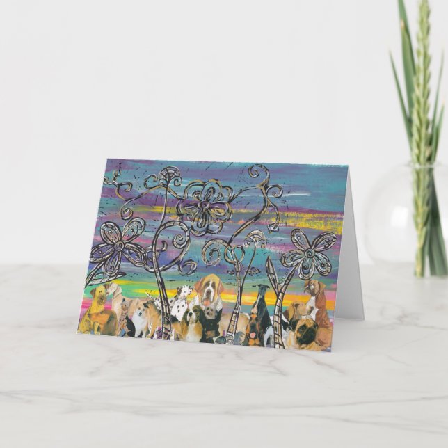Tarjeta de felicitación Doggy Days (Anverso)
