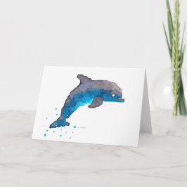Tarjeta de felicitación Dolphin Watercolor