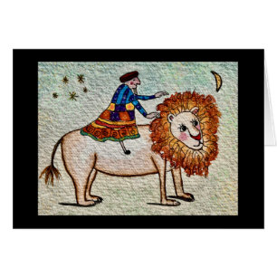 Tarjeta de Felicitación Domador de Leones