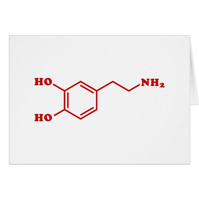 Tarjeta de felicitación Dopamina Molecular Chemica (Anverso (Horizontal))
