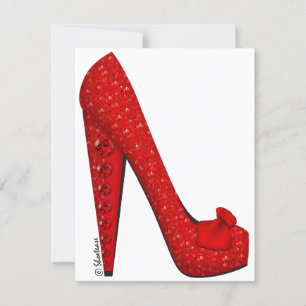 Tarjeta de felicitación Dorothy Ruby High Heels