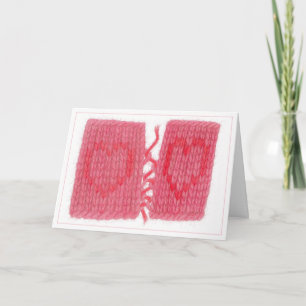 TARJETA DE FELICITACIÓN DOS CORAZONES UNIDOS