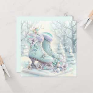 Tarjeta de felicitación Dreamy Navidades Ice Skate