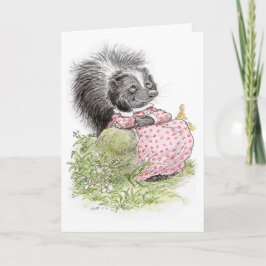 Tarjeta de felicitación Dreamy Skunk "Thinking of