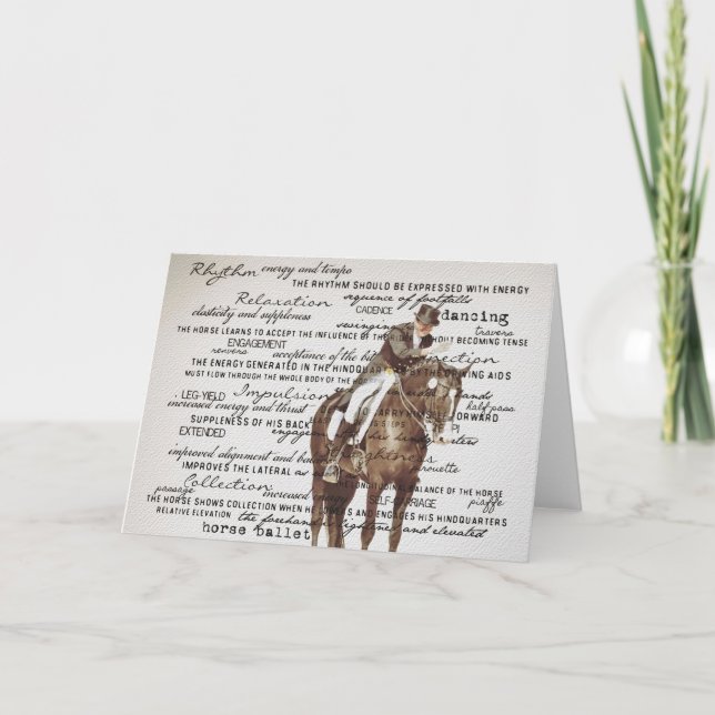 Tarjeta de felicitación DRESSAGE ARENA (Anverso)