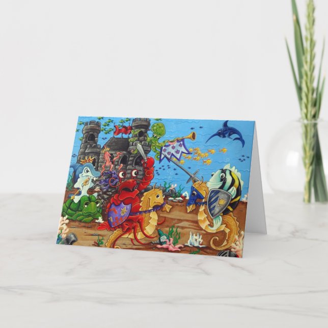 Tarjeta de felicitación Duel Subacuática (Anverso)