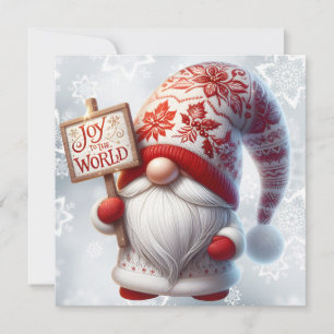Tarjeta de felicitación duende de Navidad