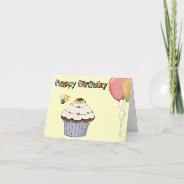 Tarjeta de felicitación dulce del cumpleaños de la (Anverso)