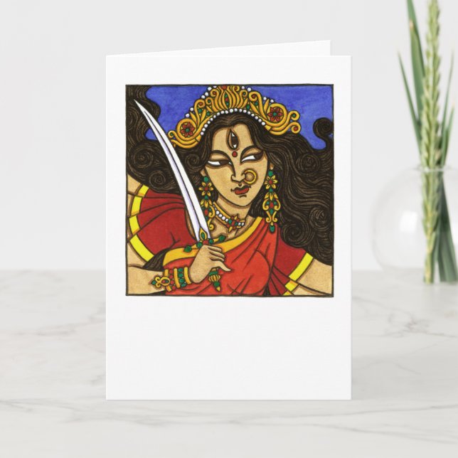 Tarjeta de felicitación Durga (Anverso)
