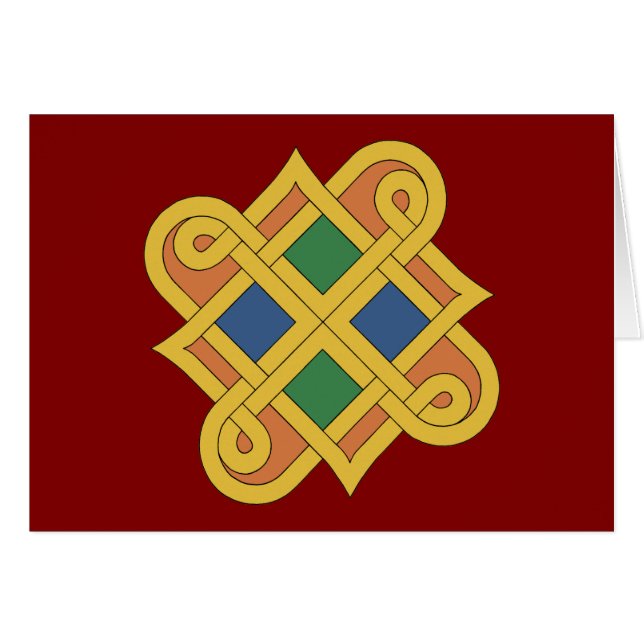 Tarjeta de felicitación Durrow Knotwork 2016 (Anverso (Horizontal))