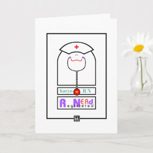 Tarjeta de felicitación E.R. RN Registrada Nerd